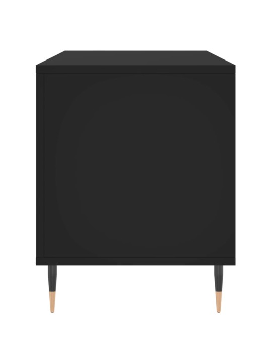 Skříňka na LP desky černá 100 x 38 x 48 cm kompozitní dřevo