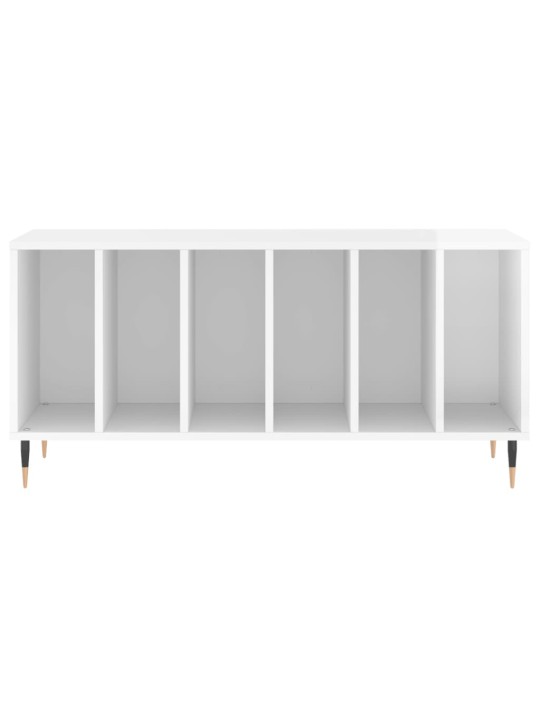 Skříňka na LP desky lesklá bílá 100x38x48 cm kompozitní dřevo