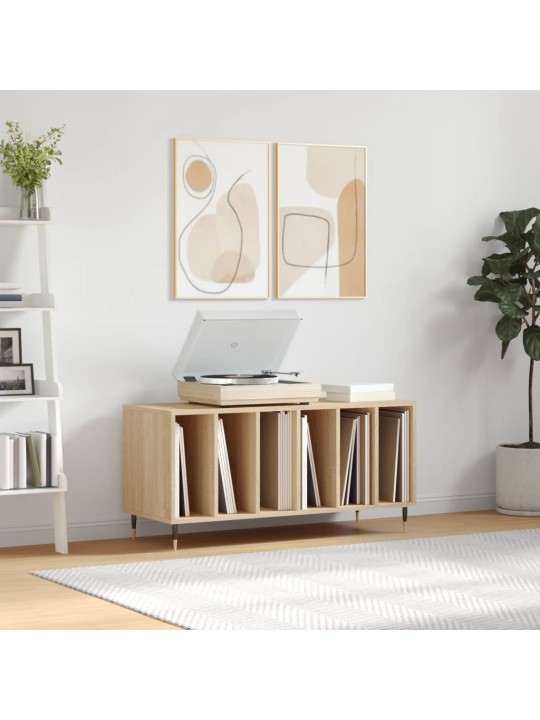 Skříňka na LP desky dub sonoma 100x38x48 cm kompozitní dřevo