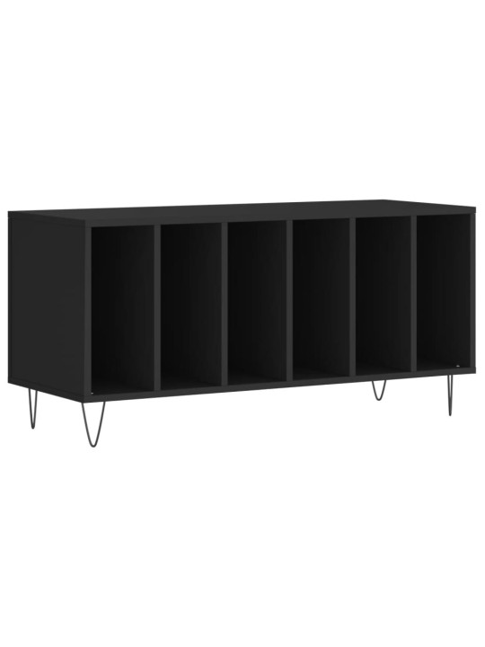 Skříňka na LP desky černá 100 x 38 x 48 cm kompozitní dřevo