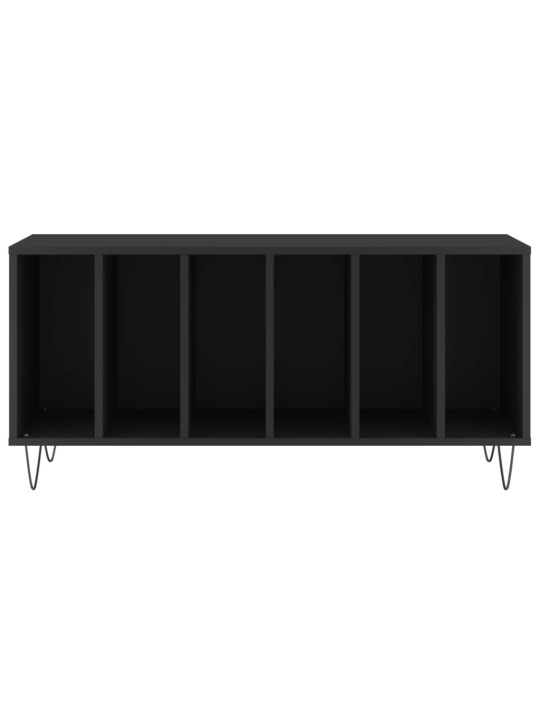 Skříňka na LP desky černá 100 x 38 x 48 cm kompozitní dřevo