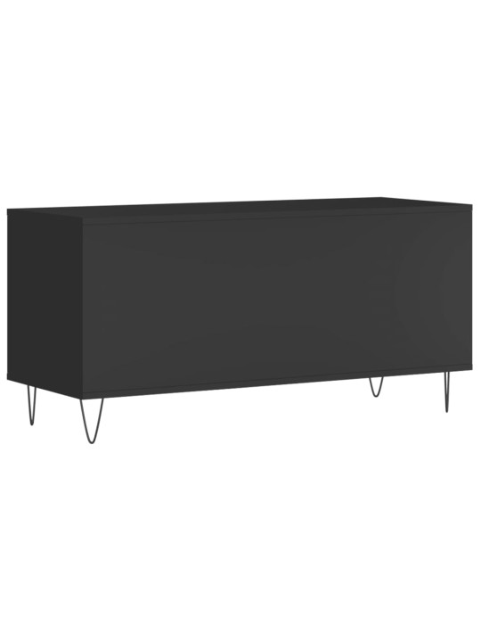 Skříňka na LP desky černá 100 x 38 x 48 cm kompozitní dřevo