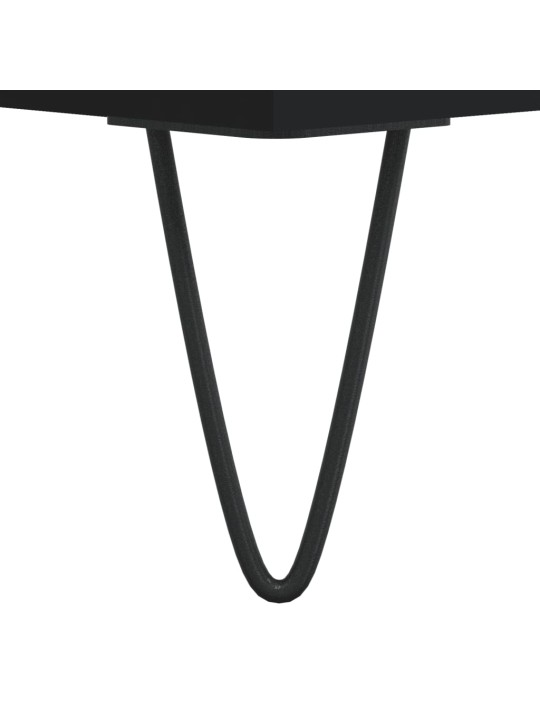 Skříňka na LP desky černá 100 x 38 x 48 cm kompozitní dřevo