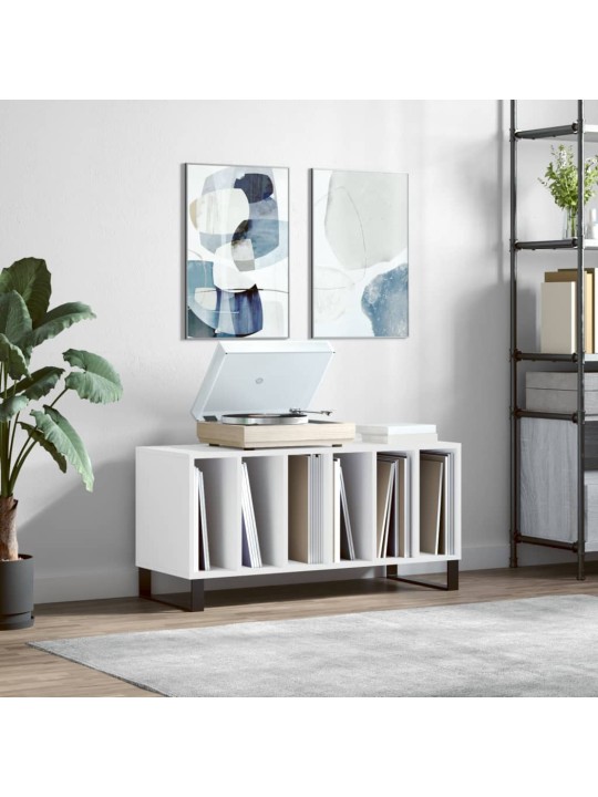 Skříňka na LP desky bílá 100 x 38 x 48 cm kompozitní dřevo
