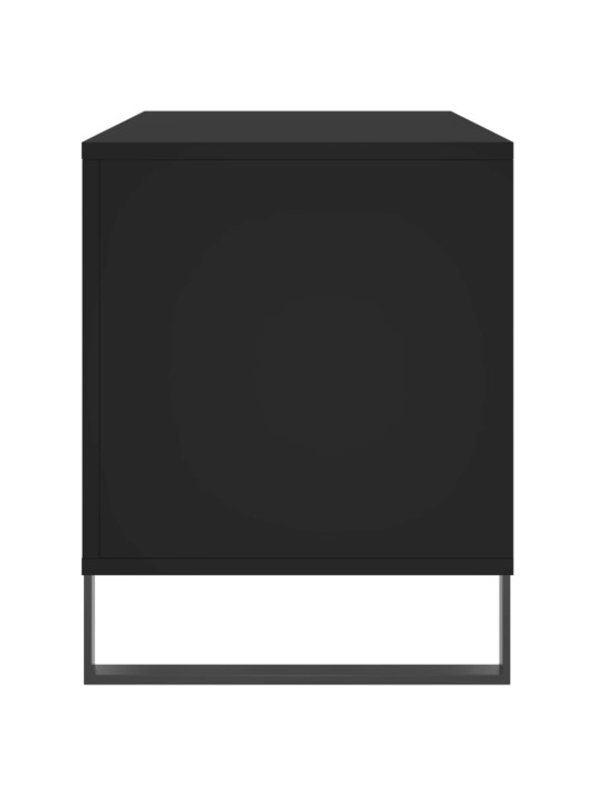 Skříňka na LP desky černá 100 x 38 x 48 cm kompozitní dřevo