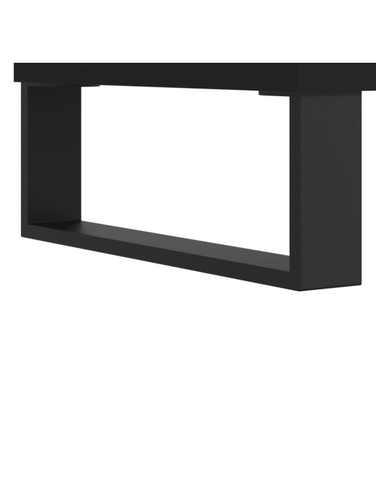 Skříňka na LP desky černá 100 x 38 x 48 cm kompozitní dřevo
