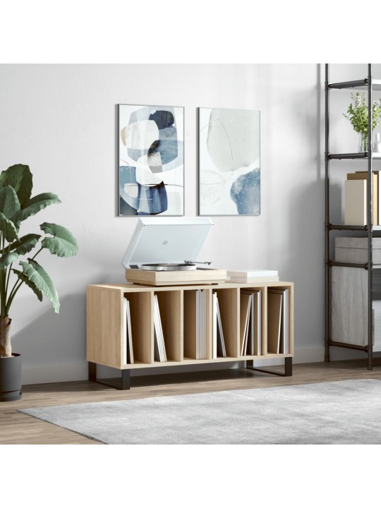 Skříňka na LP desky dub sonoma 100x38x48 cm kompozitní dřevo