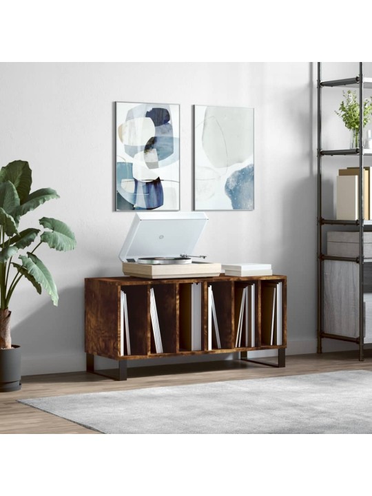 Skříňka na LP desky kouřový dub 100x38x48 cm kompozitní dřevo