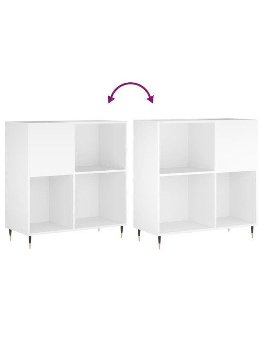 Skříňka na LP desky bílá 84,5 x 38 x 89 cm kompozitní dřevo