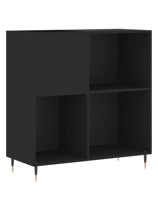 Skříňka na LP desky černá 84,5 x 38 x 89 cm kompozitní dřevo