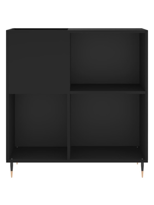 Skříňka na LP desky černá 84,5 x 38 x 89 cm kompozitní dřevo