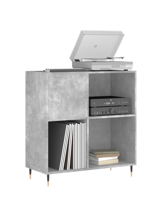 Skříňka na LP desky betonově šedá 84,5x38x89cm kompozitní dřevo