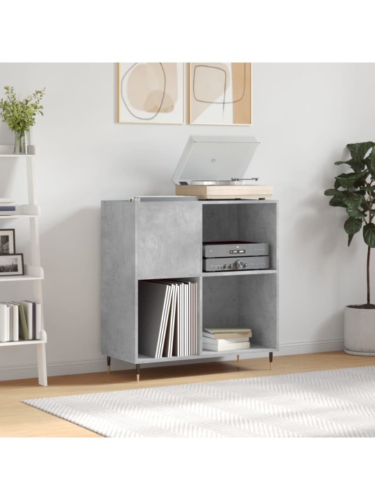 Skříňka na LP desky betonově šedá 84,5x38x89cm kompozitní dřevo