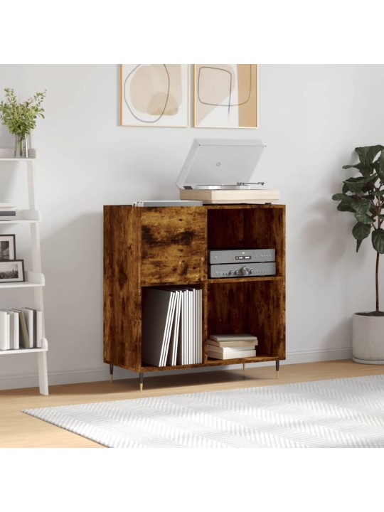 Skříňka na LP desky kouřový dub 84,5x38x89 cm kompozitní dřevo