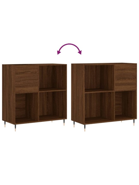 Skříňka na LP desky hnědý dub 84,5x38x89 cm kompozitní dřevo