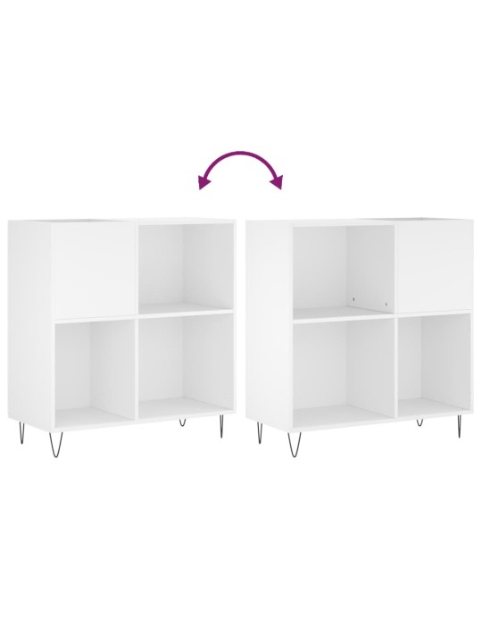 Skříňka na LP desky bílá 84,5 x 38 x 89 cm kompozitní dřevo