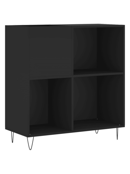Skříňka na LP desky černá 84,5 x 38 x 89 cm kompozitní dřevo