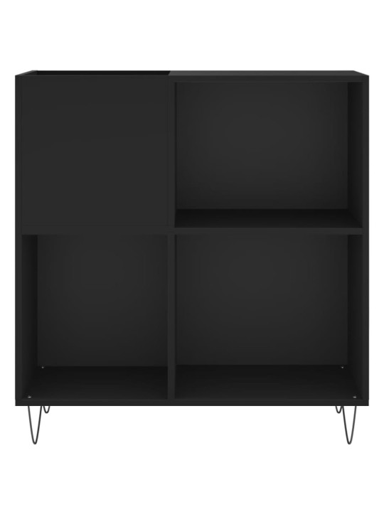 Skříňka na LP desky černá 84,5 x 38 x 89 cm kompozitní dřevo