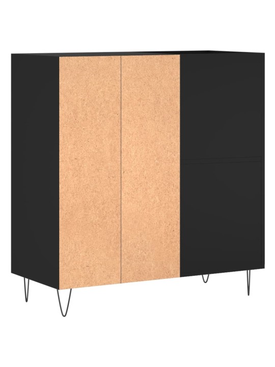 Skříňka na LP desky černá 84,5 x 38 x 89 cm kompozitní dřevo