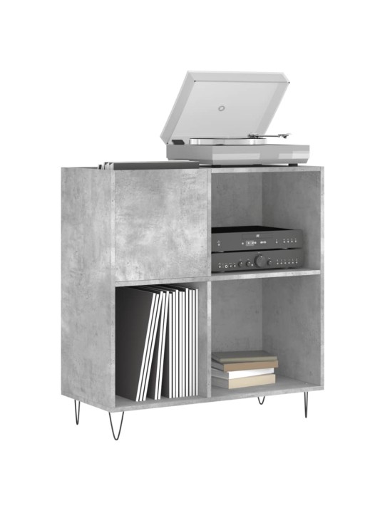 Skříňka na LP desky betonově šedá 84,5x38x89cm kompozitní dřevo