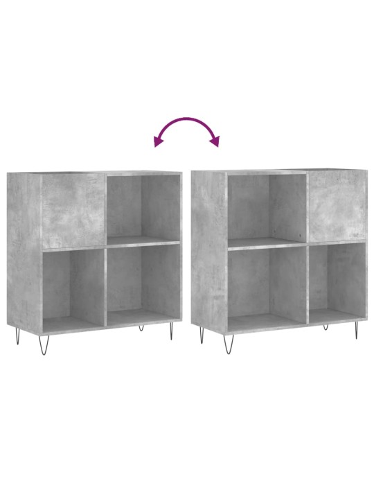 Skříňka na LP desky betonově šedá 84,5x38x89cm kompozitní dřevo