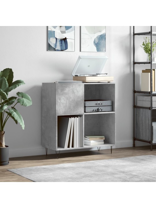 Skříňka na LP desky betonově šedá 84,5x38x89cm kompozitní dřevo