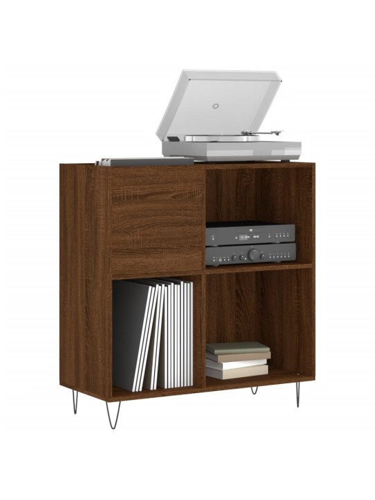Skříňka na LP desky hnědý dub 84,5x38x89 cm kompozitní dřevo