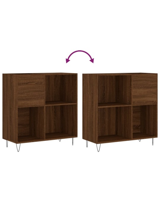 Skříňka na LP desky hnědý dub 84,5x38x89 cm kompozitní dřevo