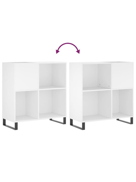 Skříňka na LP desky bílá 84,5 x 38 x 89 cm kompozitní dřevo