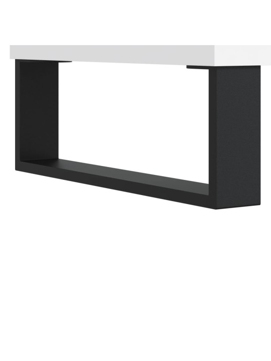 Skříňka na LP desky bílá 84,5 x 38 x 89 cm kompozitní dřevo