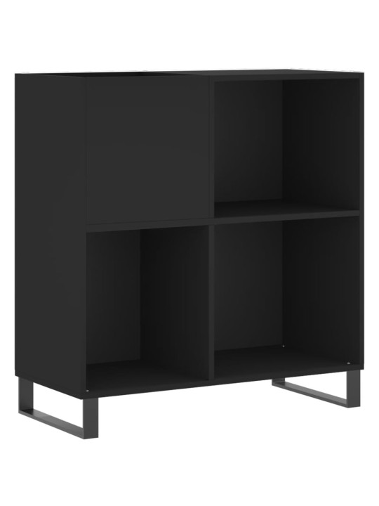 Skříňka na LP desky černá 84,5 x 38 x 89 cm kompozitní dřevo