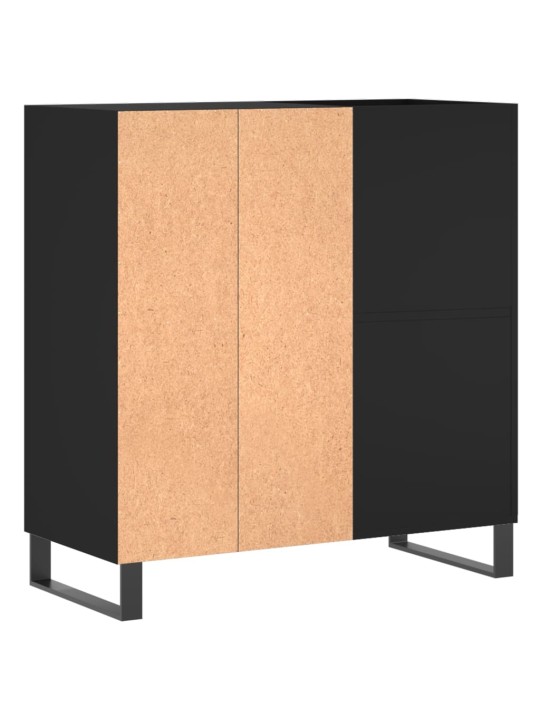 Skříňka na LP desky černá 84,5 x 38 x 89 cm kompozitní dřevo