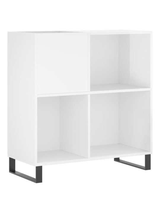 Skříňka na LP desky lesklá bílá 84,5x38x89 cm kompozitní dřevo
