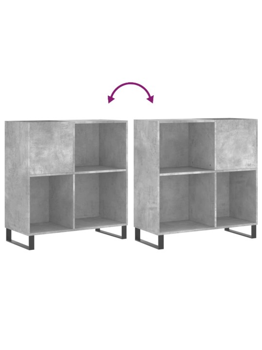 Skříňka na LP desky betonově šedá 84,5x38x89cm kompozitní dřevo