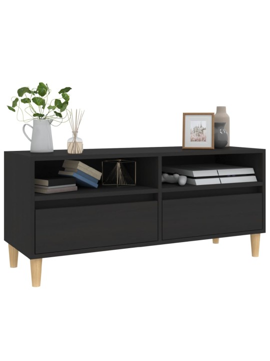 TV skříňka černá 100 x 34,5 x 44,5 cm kompozitní dřevo