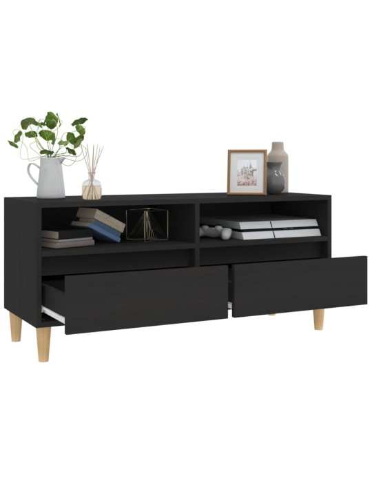 TV skříňka černá 100 x 34,5 x 44,5 cm kompozitní dřevo