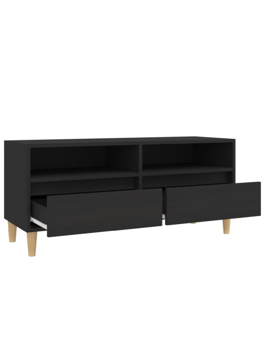 TV skříňka černá 100 x 34,5 x 44,5 cm kompozitní dřevo
