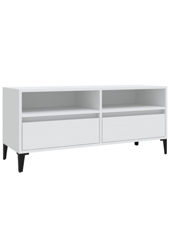 TV skříňka bílá 100 x 34,5 x 44,5 cm kompozitní dřevo