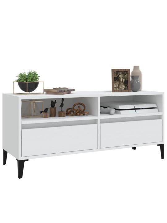 TV skříňka bílá 100 x 34,5 x 44,5 cm kompozitní dřevo