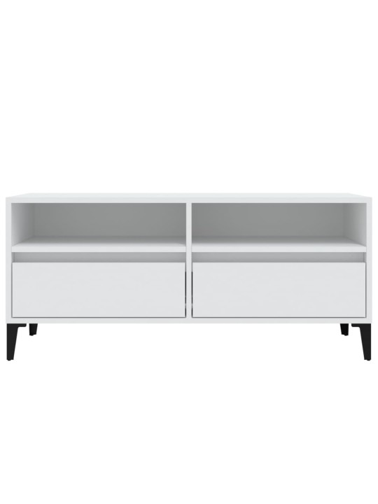 TV skříňka bílá 100 x 34,5 x 44,5 cm kompozitní dřevo