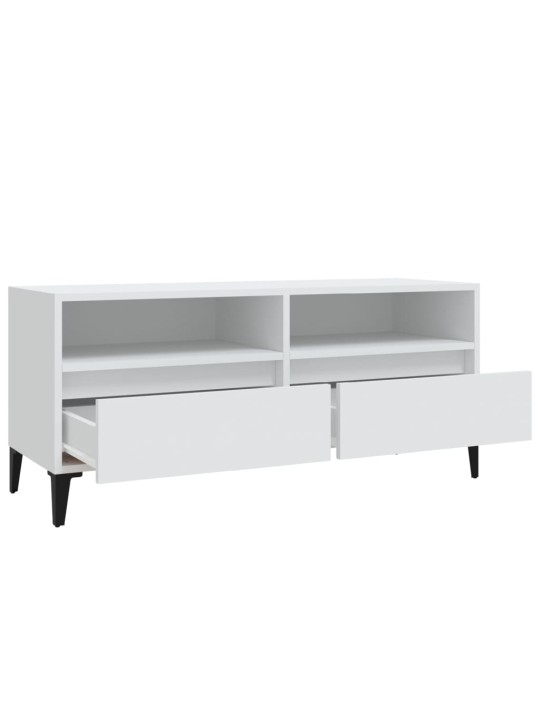 TV skříňka bílá 100 x 34,5 x 44,5 cm kompozitní dřevo