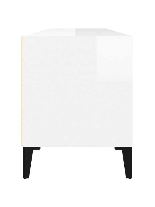 TV skříňka bílá vysoký lesk 100x34,5x44,5 cm kompozitní dřevo