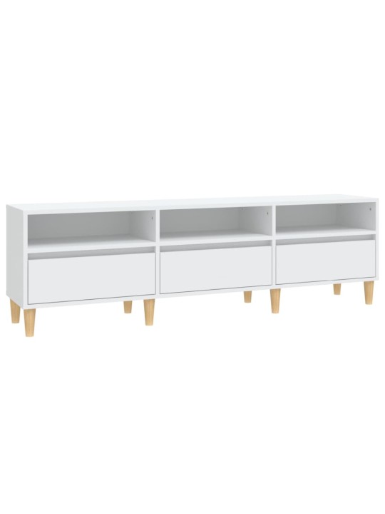 TV skříňka bílá 150 x 30 x 44,5 cm kompozitní dřevo