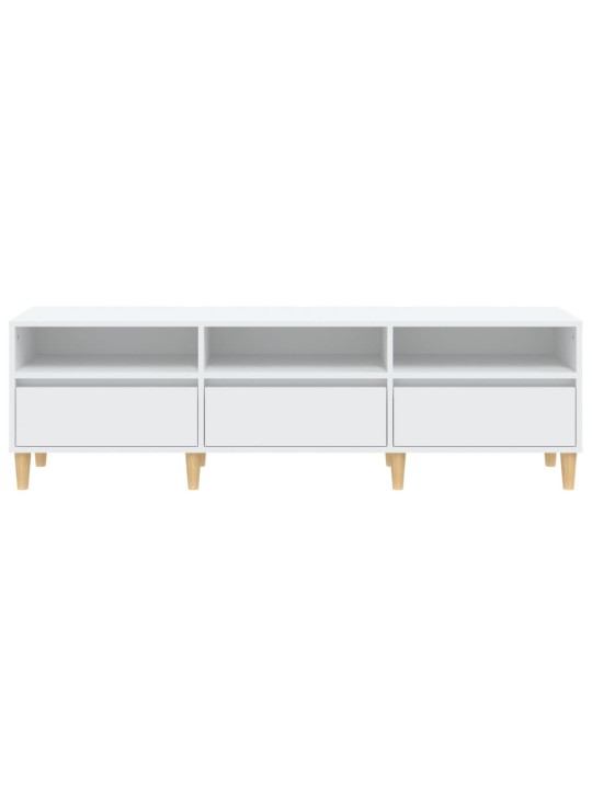 TV skříňka bílá 150 x 30 x 44,5 cm kompozitní dřevo