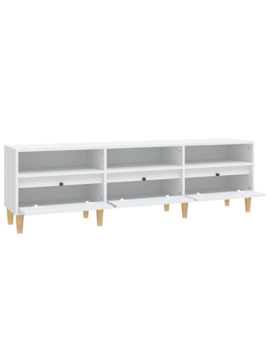 TV skříňka bílá 150 x 30 x 44,5 cm kompozitní dřevo