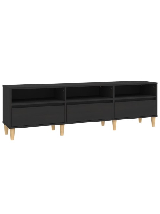 TV skříňka černá 150 x 30 x 44,5 cm kompozitní dřevo
