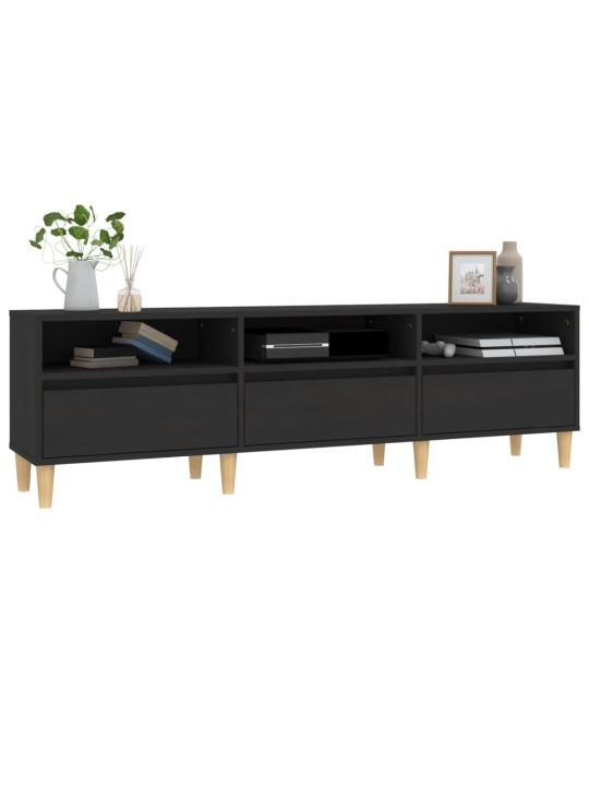 TV skříňka černá 150 x 30 x 44,5 cm kompozitní dřevo