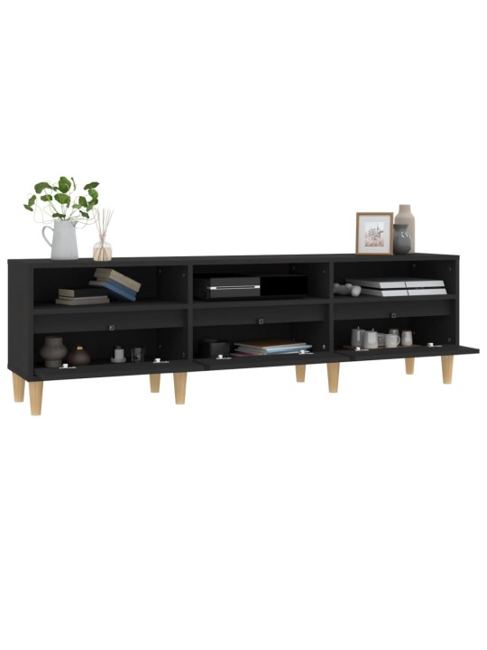TV skříňka černá 150 x 30 x 44,5 cm kompozitní dřevo