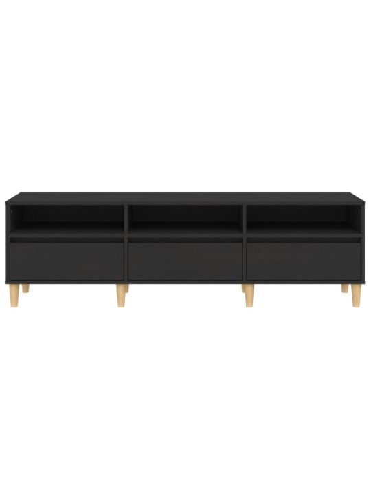 TV skříňka černá 150 x 30 x 44,5 cm kompozitní dřevo