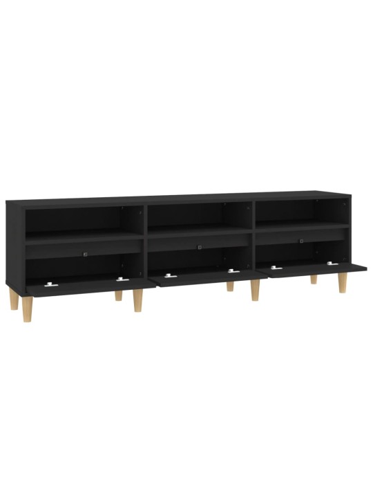 TV skříňka černá 150 x 30 x 44,5 cm kompozitní dřevo